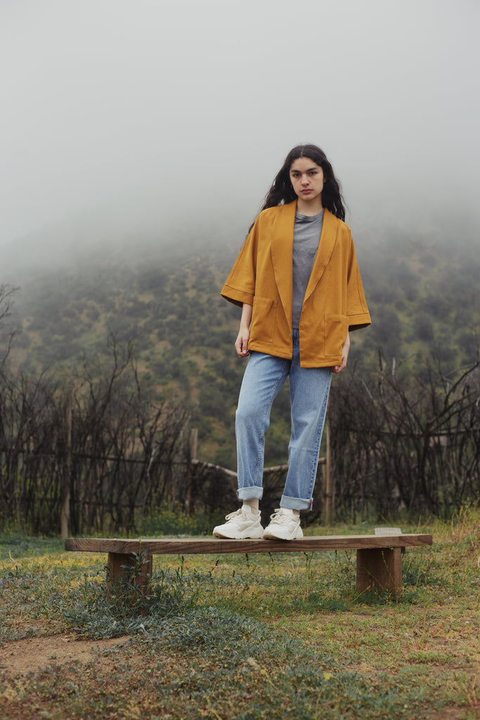 Chaqueta Kimono Camel