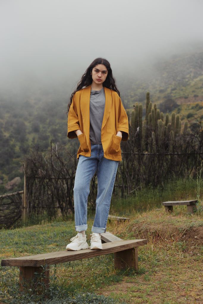Chaqueta Kimono Camel
