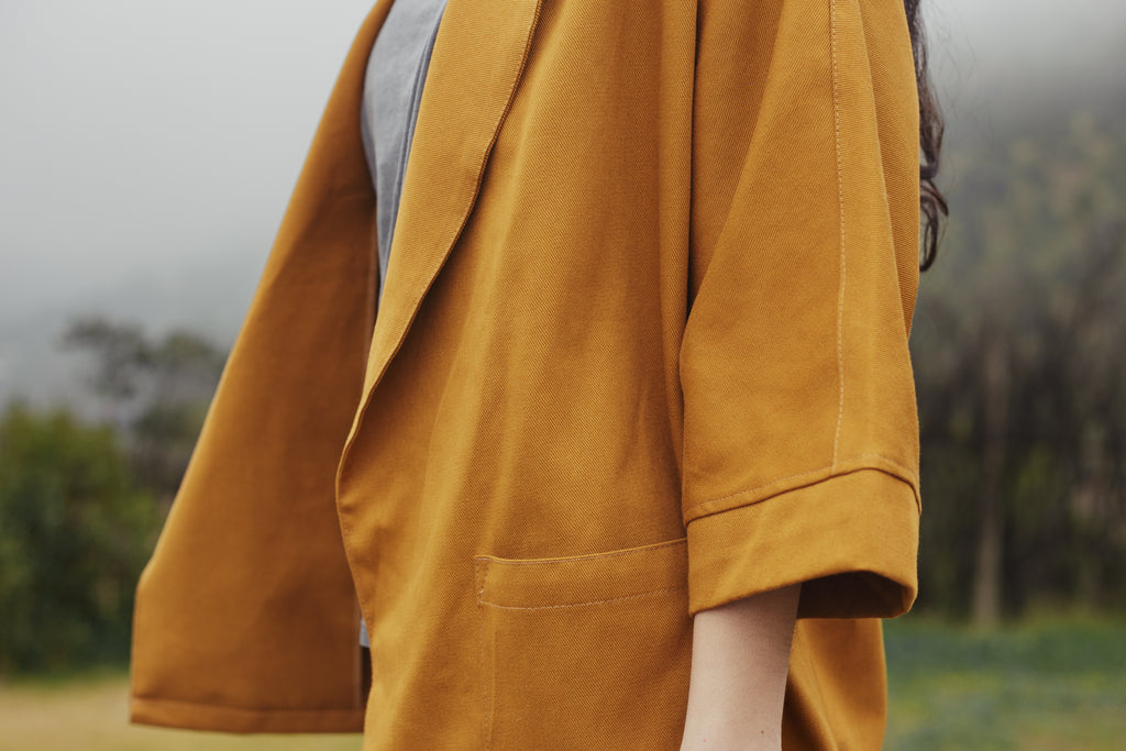 Chaqueta Kimono Camel