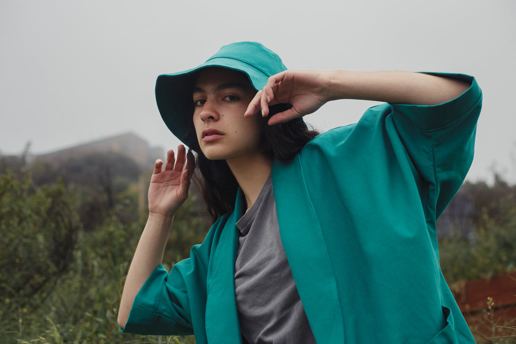 Chaqueta Kimono Verde Esmeralda