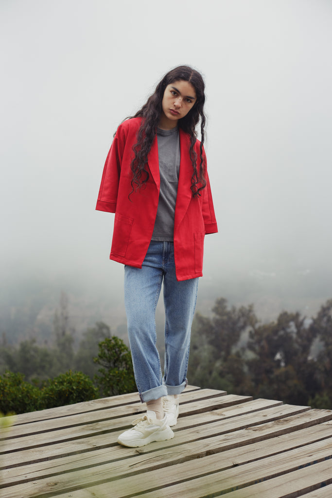 Chaqueta Kimono Roja