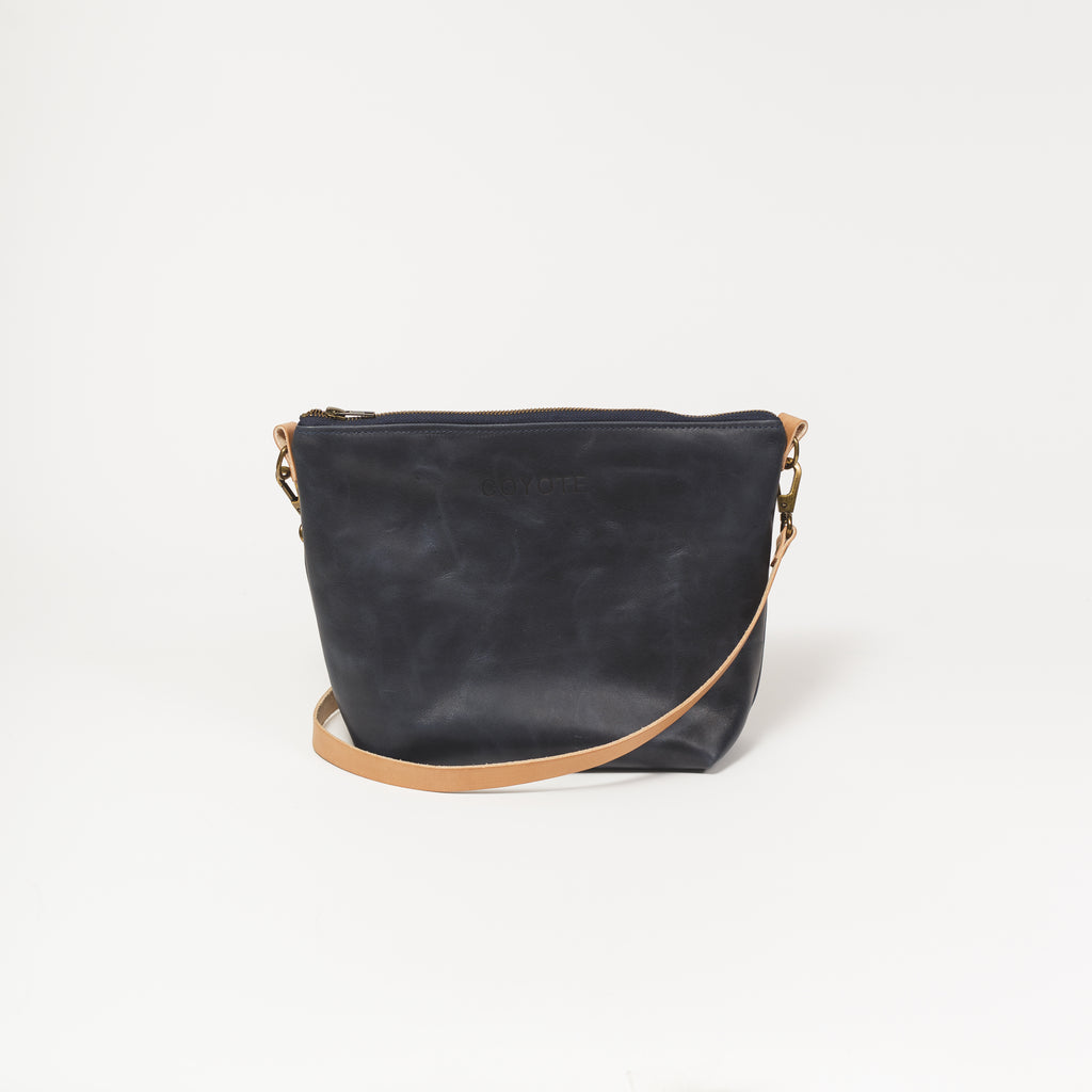 Cartera de Cuero Azul oscuro