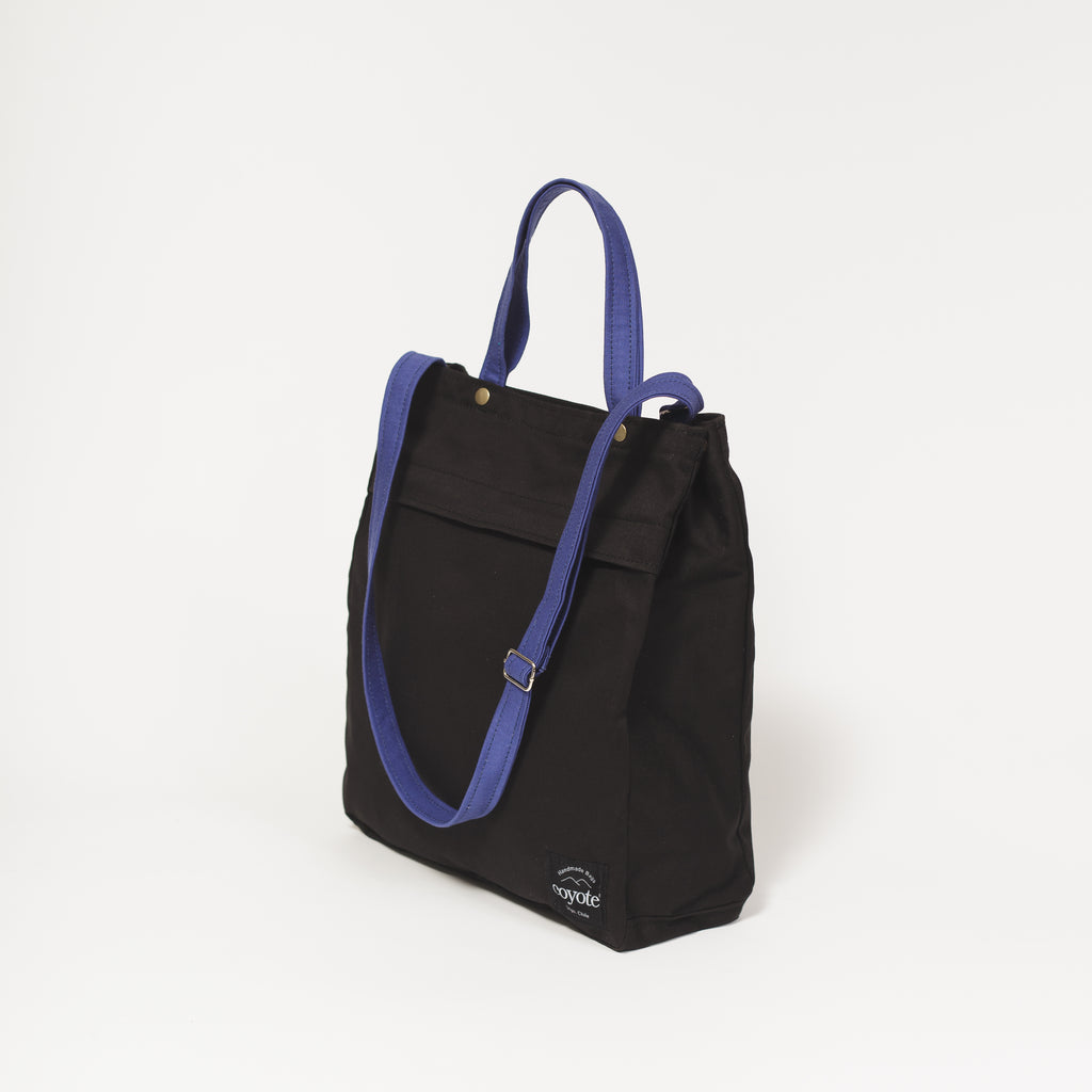 Block Tote Black lona / Con asas de color
