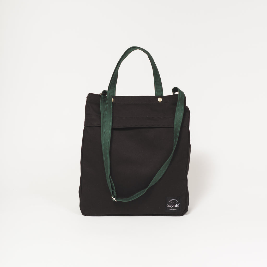 Block Tote Black lona / Con asas verde