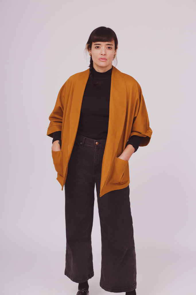 Chaqueta Kimono Camel