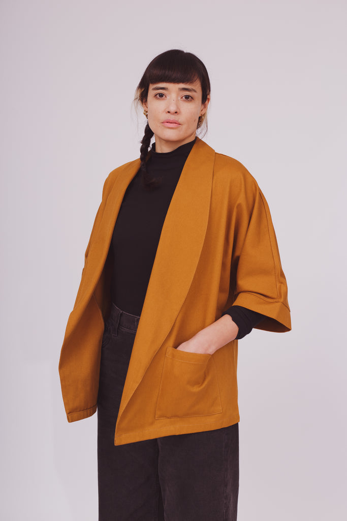 Chaqueta Kimono Camel
