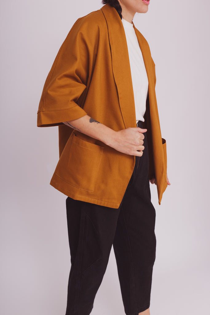 Chaqueta Kimono Camel