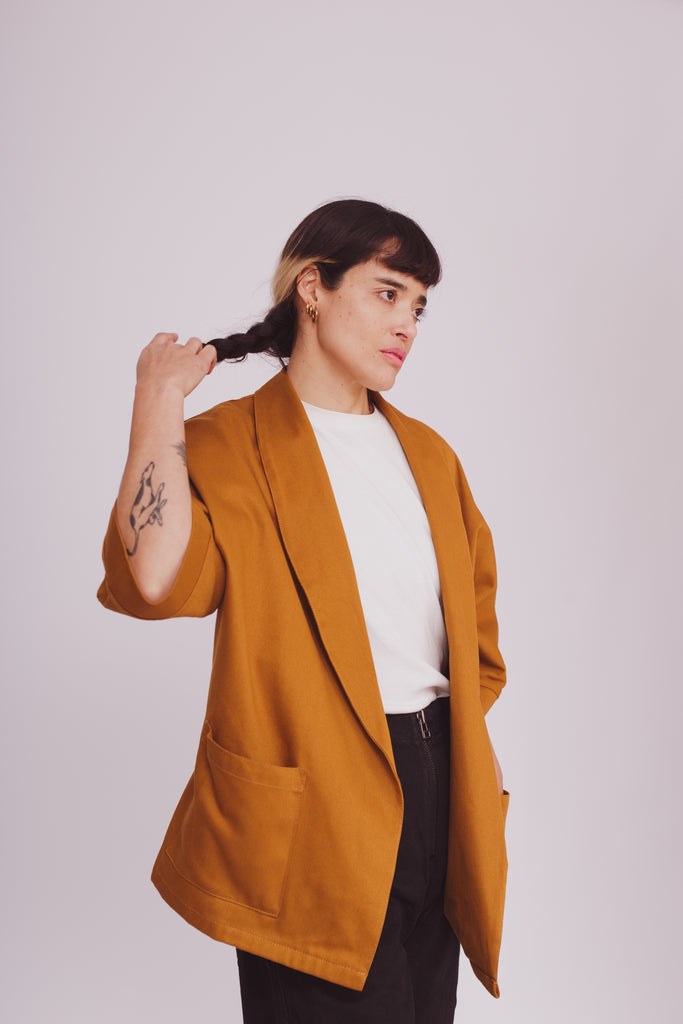Chaqueta Kimono Camel