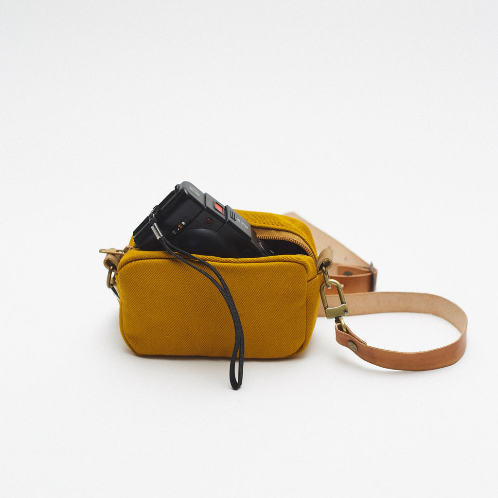 Estuche para cámara Mostaza