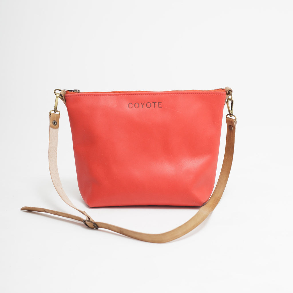 Cartera de Cuero Rojo