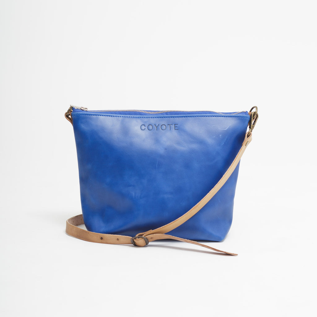 Cartera de Cuero Azul furia