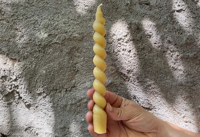 Vela de Cera de Abeja Espiral 1
