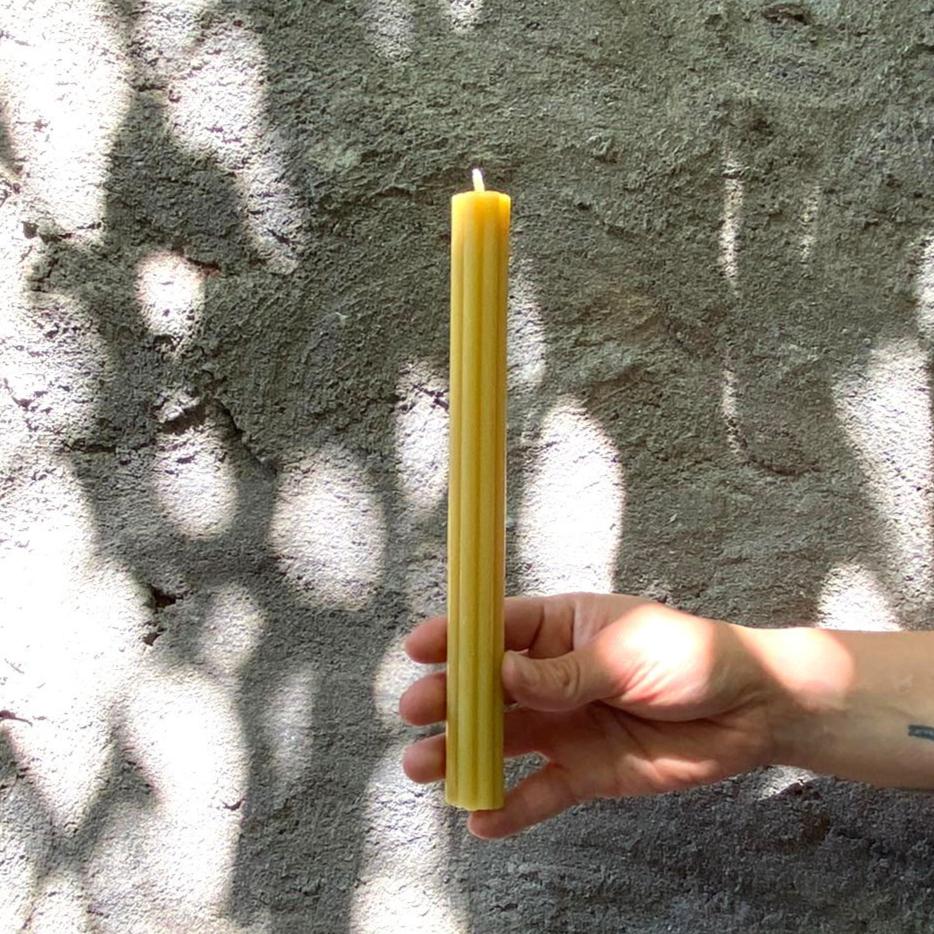 Vela de Cera de Abeja Flor