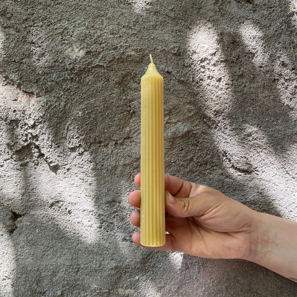 Vela de Cera de Abeja Rayas