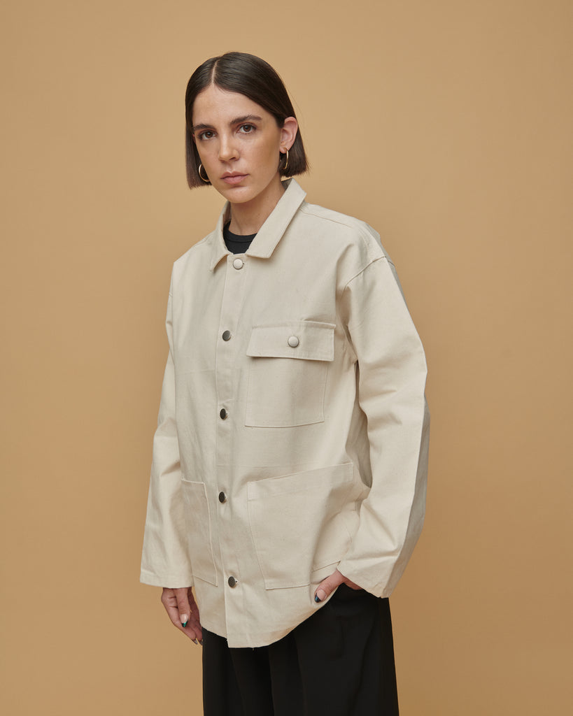 Chaqueta de lona Blanca