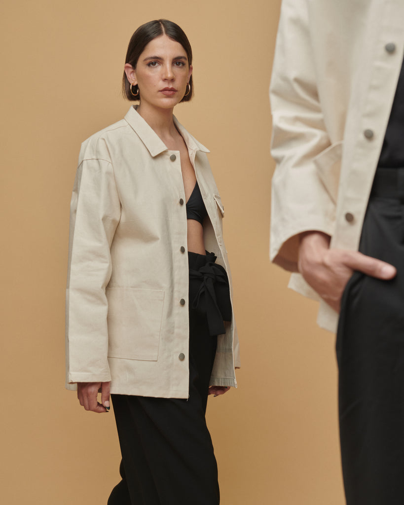 Chaqueta de lona Blanca