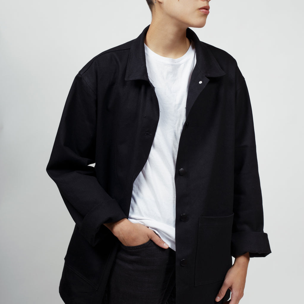 Chaqueta de lona Negra