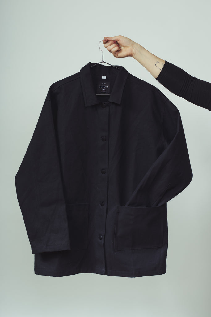 Chaqueta de lona Negra