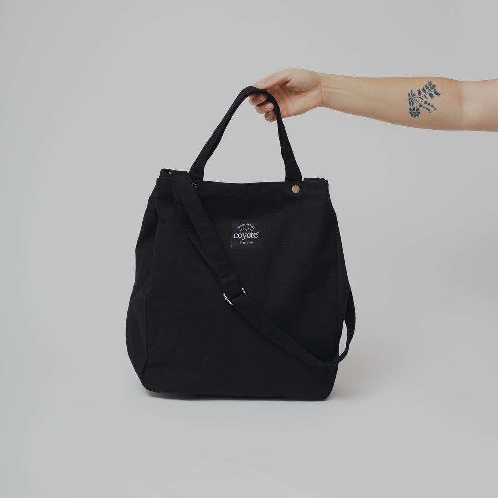 Block Tote Black lona