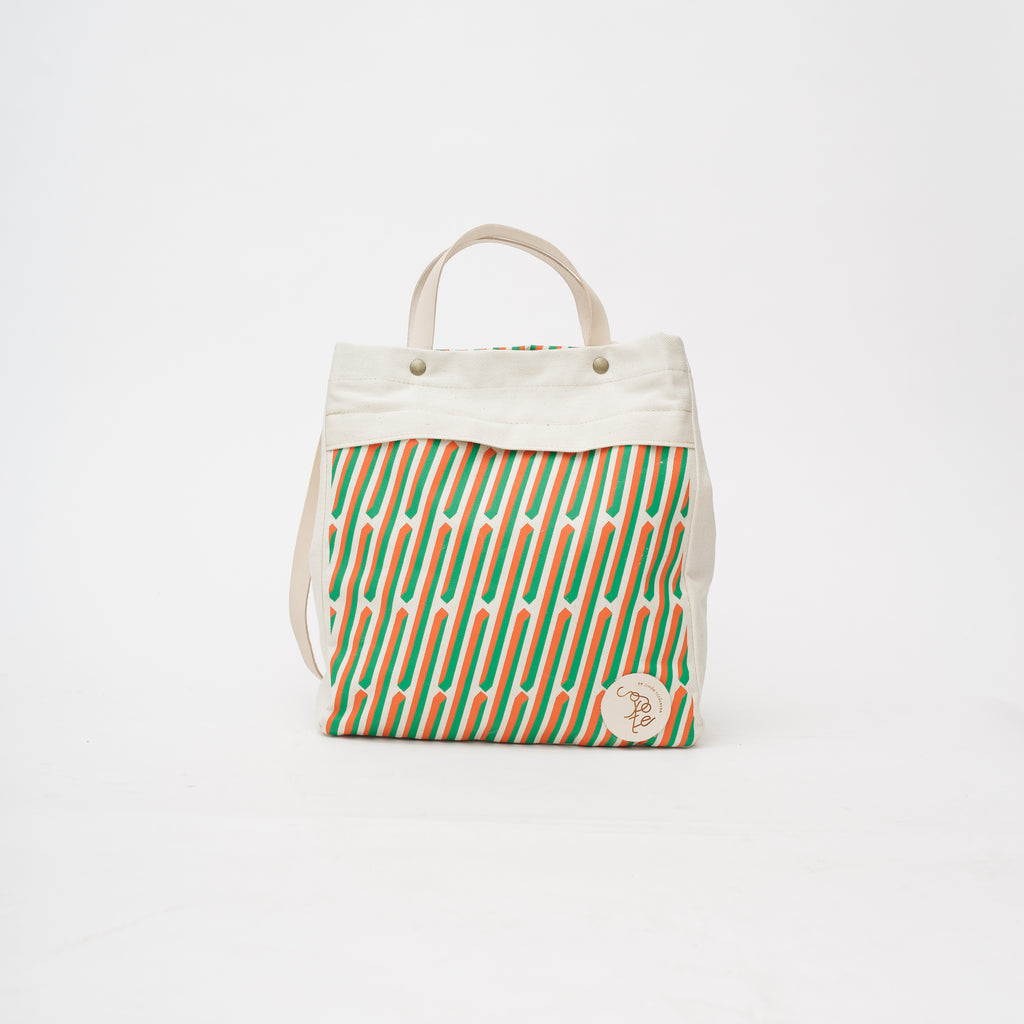 Block Tote Blanco Líneas Simón Sepúlveda
