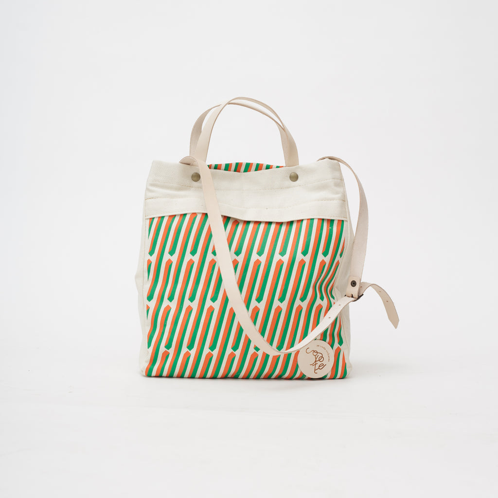 Block Tote Blanco Líneas Simón Sepúlveda